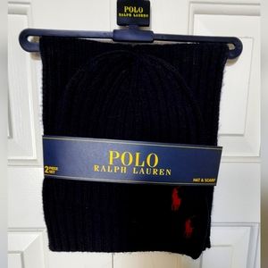 Polo by Ralph Lauren hat and scarf set two piece